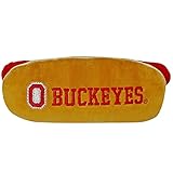 NCAA Ohio State Buckeyes HOT Dog Plush Dog & CAT Squeak Toy- Cutest HOT-Dog Snack Plush Toy for Dogs & Cats with Inner Squeaker & Beautiful Football/Basketball Team Name/Logo