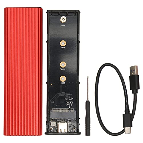 Adaptador carcasa SSD M.2 NVMe USB C 3.1 Rojo miniatura 6