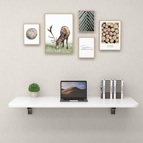 Wandmontierter Klapptisch – Platzsparender faltbarer Wäschetisch & Werkbank für kleine Bereiche – ideal für Büroküche und Computergebrauch (52 x 25 cm)
