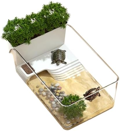 Tanque De Tortuga De Agua - 32.7x19.3x12.2cm Casa De Reptiles Dec...