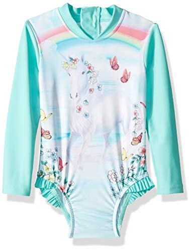 Image of Seafolly Girls' Long Sleeve Surf Tank One Piece Swimsuit