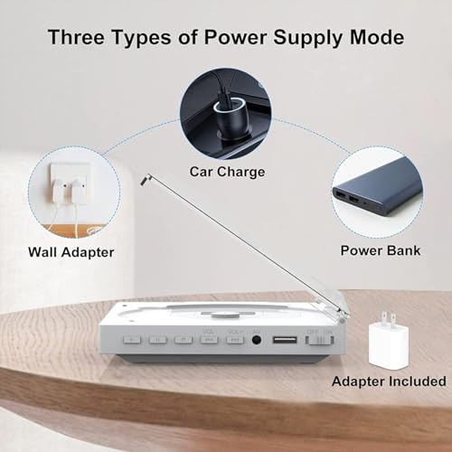 HDMI DVD Player für TV, Kompakter DVD Player HDMI mit Kopfhörer, eingebautem Lautsprecher und USB Anschluss, Region Free für NTSC/PAL Systeme, DVD Player mit HDMI RCA Kabel, Kopfhörer – Bild 4