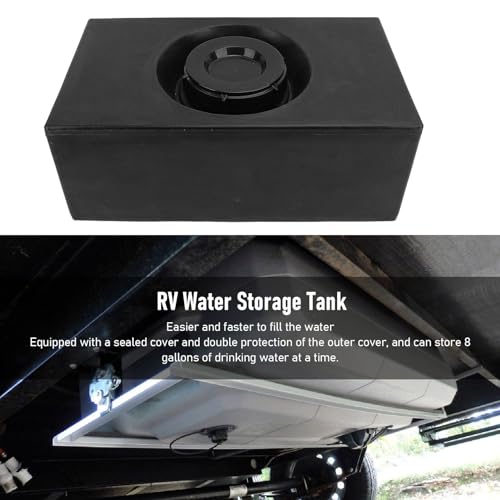 Image of 8 Gallon RV Portable Water Black Water Storage Food Grade PE Water Holding for Winter Trailer Fresh Water Tanks, NOENNULLug7vr1chs8