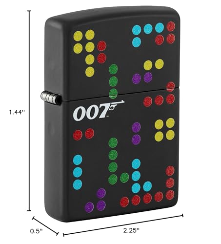 Encendedor Zippo James Bond Dr. No Negro Mate miniatura 3