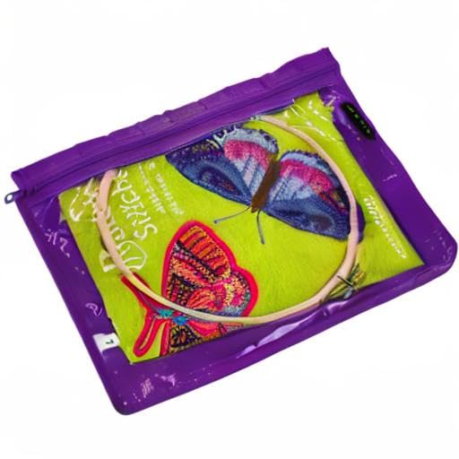 Image of Yazzii Travel Pouch - Portable and Multifuctional for Sewing Accessories, Crafting, Beading, & More - Purple
