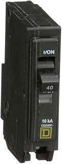 SCHNEIDER ELECTRIC Miniature Circuit Breaker 120/240-Volt 40-Amp QO140 Hub 1.25 Inch Watertite Crome Plated