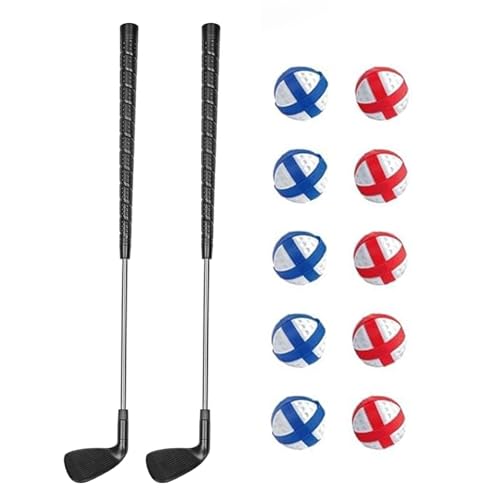 Golf Chipping Game Accessory Set – 2 Telescopic Clubs &