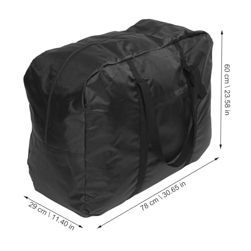 Sacoche vélo pliable portable et étanche pour transport noir