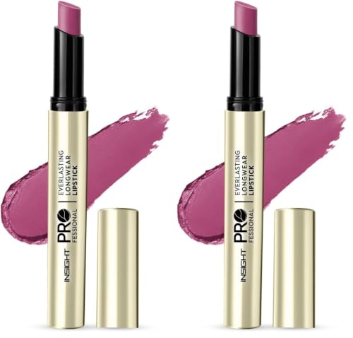 Image of INSIGHT Professional Everlasting Longwear Lipstick | Velvety Smooth Finish | Highly Pigmented | Transferproof,Waterproof,Smudgeproof | Infused with Vit E & Marula Oil - (Clans) 2.5gm (Pack of 2)