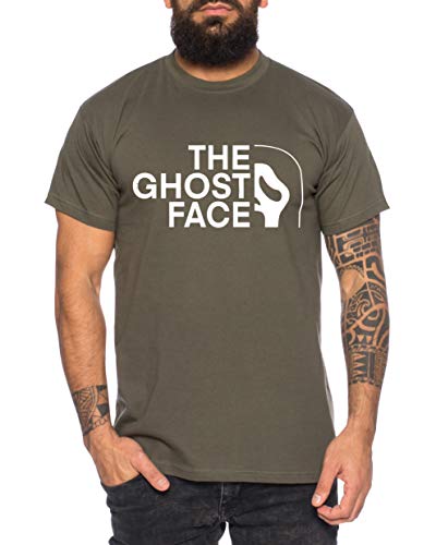 Ghost Face - Camiseta de Hombre Halloween Michael Horror Myers Pennywise Man 13 Jason Voorhees Nightmare, Größe2:Small, Farbe2:Caqui
