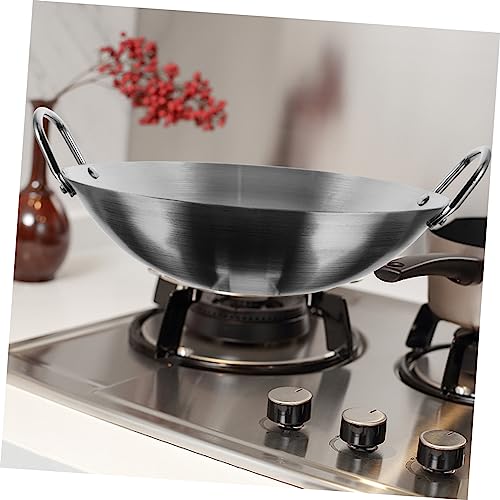 Wok de acero inoxidable antiadherente para cocina miniatura 4