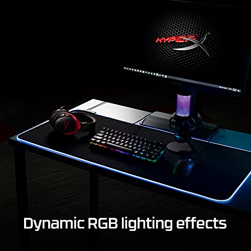 Image of HyperX Pulsefire Mat - RGB Mouse Pad, XL, RGB Lighting, Rollable Cloth Surface, Onboard Memory for 3 Profiles, Touch Sensor Profile Switching, Anti-Slip Rubber Base