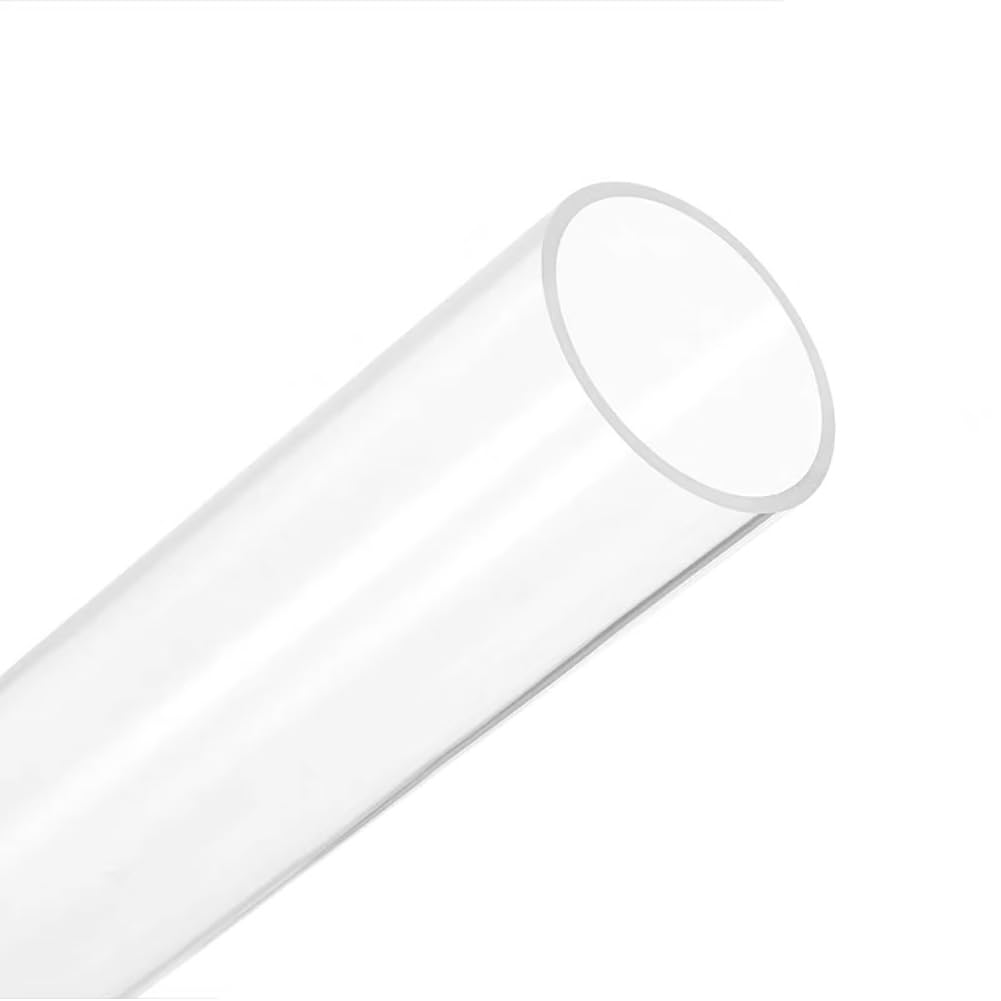 Baiwanlin One Color Plastic Pipe Clear Rigid Od40mm-90Mm Wt1mm2mm L500mm Polycarbonate Tube For Water Drainage Lighting Decoration,90Mm*2Mm