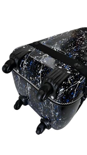Image of Tabla Fiberglass Case With Trolley And 360� Wheels For One Tabla And One Bayan (BLACK SPLASH 1)