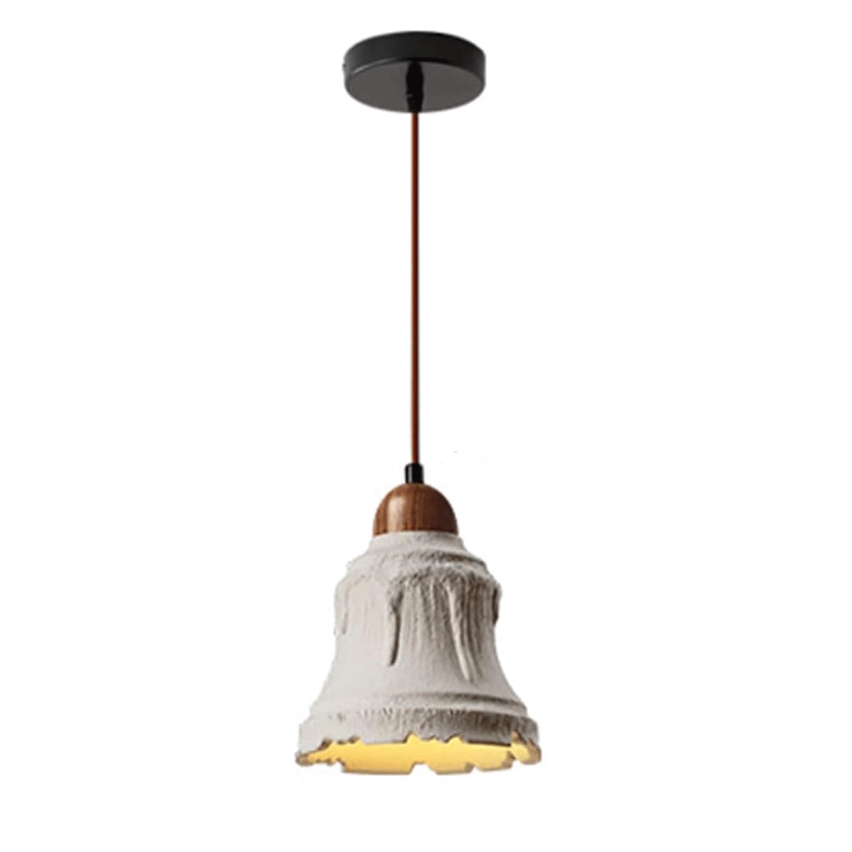 Lámparas colgantes E26 de madera y cemento industrial para cocina
