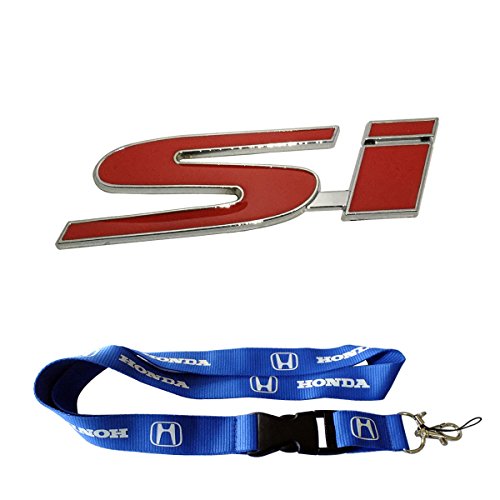 New 1pcs Honda Keychain Lanyard Badge Holder + HONDA Red Si Emblem Auto Front Grill Grille New 1pcs Honda Keychain Lanyard Badge Holder + HONDA Red Si Emblem Auto Front Grill Grille