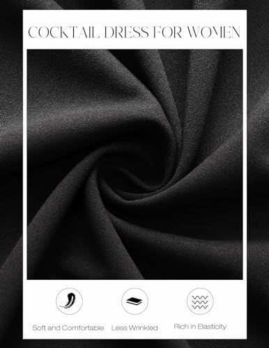 DRESSTELLS Womens Cocktail Dress 2025 Homecoming Fall Vintage Long 3/4 Bell Sleeves Semi Formal Dresses for Wedding Guest4