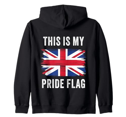 This is My Pride Flag – Patriot of UK Graphic British Felpa con Cappuccio