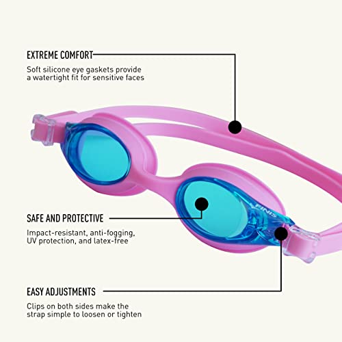FINIS FlowGlows Kids Swim Goggles Pink - Image 4