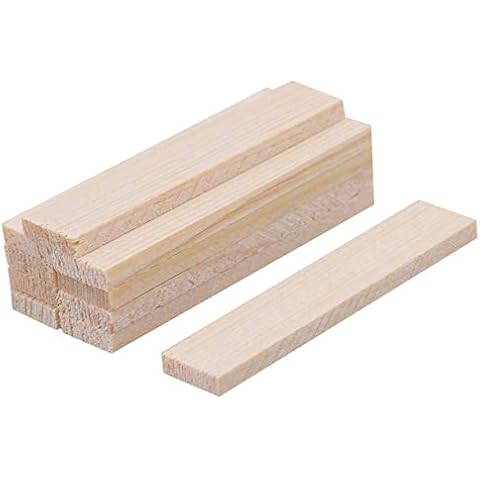 RDEXP10PCS Bamboo Wooden Square Sticks Smooth Model Decoration Craft DIY 50mm Cover