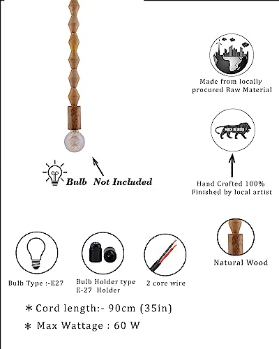 Image of Homesake Ceiling Hanging Light Natural Diamond (Beige),Wood