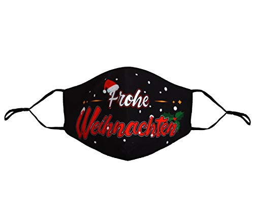 Santa Magix Alltagsmaske Stoffmaske Motiv Mund- Nasenschutz einstellbare Ohrbügel Waschbar Herren Damen Weihnachten Winter Design Cover