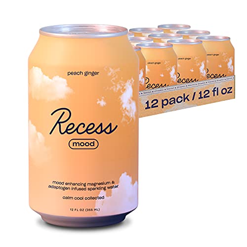 Recess Mood Magnesium Supplement Drink Calming Beverage, 12 Ounce, Pack of Gourmetian