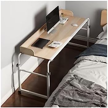 Extendable Rolling Mobility Table Over Bed,Overbed Table Computer Workstation Overbed Table with Wheels Height Adjustable Standing Workstation Food Tray Desk Rolling Table for Twin