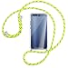 Produktbild mtb more energy® Handykette kompatibel mit Huawei P10 (VTR-L09, L29 / 5.1'') - Neon-Gelb gestreift - Smartphone Hülle zum Umhängen - Anti Shock Strong TPU Case