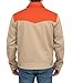 OBX Fashion Mens Classic Ranch Stone Cowboy Khaki And Orange Lightweight Cotton Jacket (M)