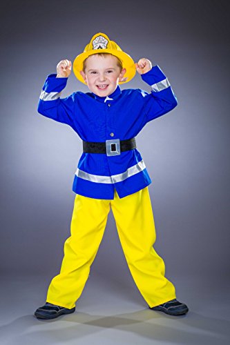 Preisvergleich Produktbild Panelize Feuerwehrmann Kinderfeuerwehr-Kostüm Feuerwehrkostüm + Feuerwehrhelm (116)