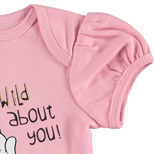 Disney Minnie Mouse Infant Baby Girls 4 Piece Outfit Set: Bodysuit Pants Bib Hat Pink 12 Months #TOP7