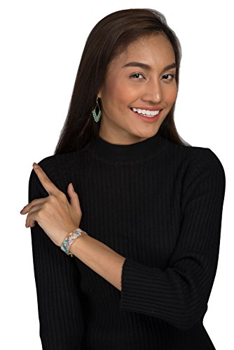 Joob Joob Boho Earrings for Women - Silver Dangly Earrings - Womens Handmade Beaded Jewelry4