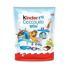 Idea Regalo - Kinder Cioccolato Mini - 20 Mini Barrette Ripiene al Latte e Ricoperte di Finissimo Cioccolato Puro Cacao, Senza Glutine, 120 Gr