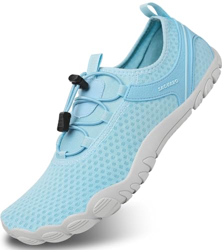 SAGUARO Unisex Zapatos de Agua Antideslizante Secado Rápido Natación Playa Surf Escarpines para Hombre Mujer azureblue 39 EU
