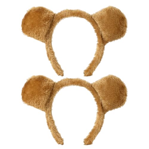 2Pcs Diademas De Oso Pardo, Accesorios De Rendimiento, Diademas De Disfraces De Animales, Diademas Peludas, Diademas Lindas, Diademas Creativas