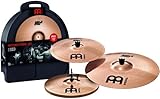 Meinl Cymbals MB8-141620M MB8 Serie Beckenset mit 35,6 cm (14 Zoll) HiHat/40,6 cm (16 Zoll) Crash und 50,8 cm (20 Zoll) Ride Medium in Brilliant mit Gratis Beckencase