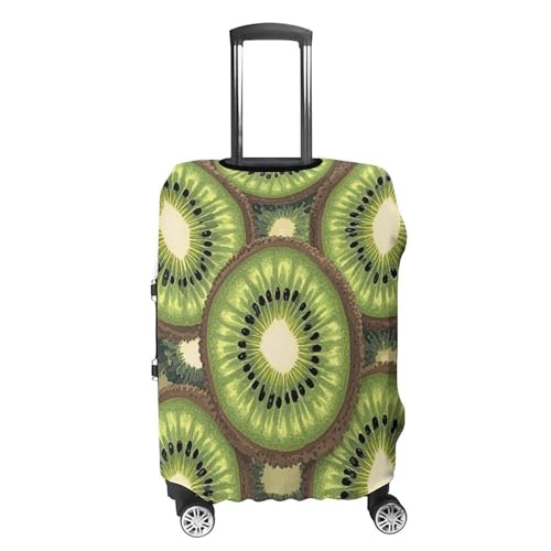 Kiwi Art Pattern Elastic Luggage Cover Suitcase Protector for 19-32 Inch Suitcases | Universal Stretchable Travel Bag Cover | Anti-Scratch, Washable with Zipper Closure M4