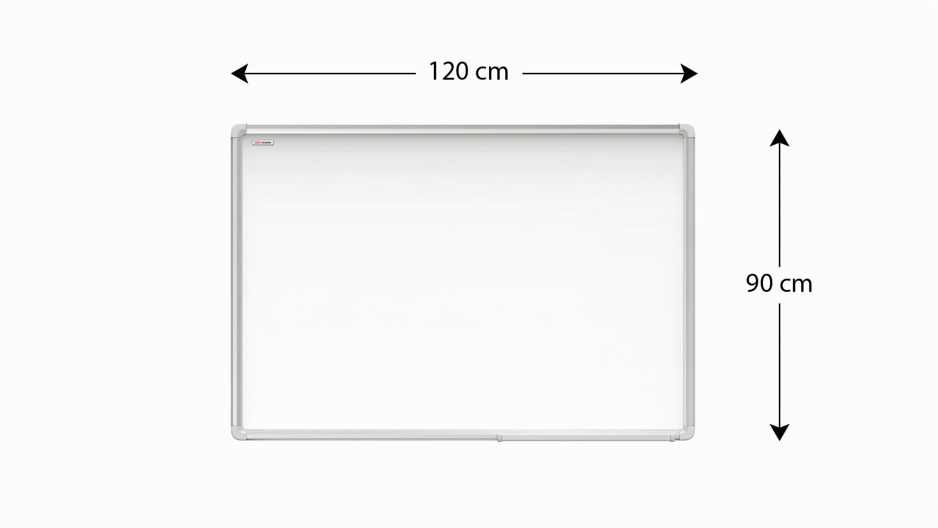 ALLboards Tableau Blanc Magnétique Effaçable à Sec avec Cadre en Aluminium Premium EXPO 120x90cm, Whiteboard