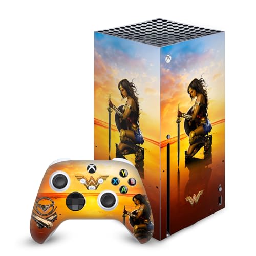 Xbox Series X Skin Wonder Woman Épée et Bouclier Autocollant Vinyle pour Console et Manettes
