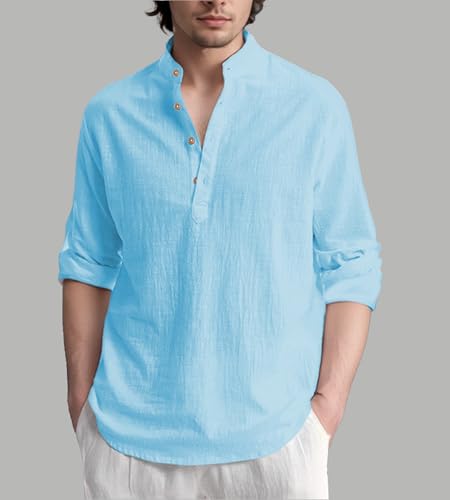 Image of Slim Fit Short Kurta for Men and Boys.(KRT BTN06, Navy Blue)