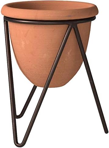 Miniatura 4 de Creative Co-Op Maceta de terracota con soporte de metal