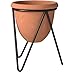 Creative Co-Op Terracotta Pot with Metal Stand