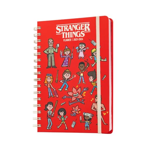 Grupo Erik Agenda escolar 2025-2026 Semana Vista A5 Stranger Things : Agenda Curso 2025 2026 | Con Pegatinas, Ilustraciones y Anillas : Para Niños y Estudiantes de Instituto