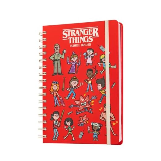 Grupo Erik Agenda escolar 2025-2026 Semana Vista A5 Stranger Things : Agenda Curso 2025 2026 | Con Pegatinas, Ilustraciones y Anillas : Para Niños y Estudiantes de Instituto