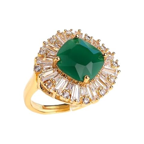 Jean Beau Adjustable Emerald Green Ring Cover