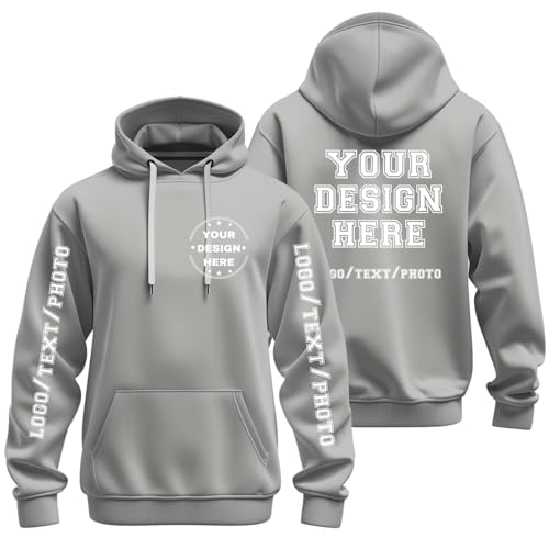 Ropa anti UV hombre sudadera con capucha logotipo gris XXL
