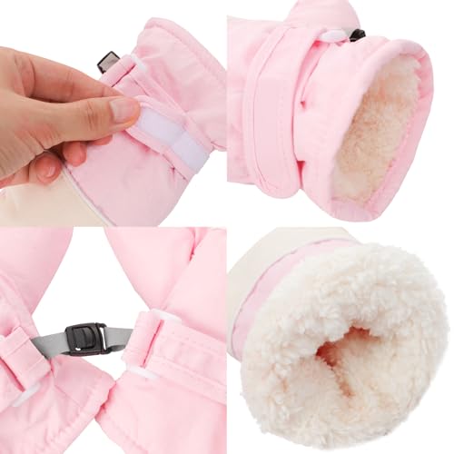 Kids Winter Snow Mittens Thicken Waterproof Ski Gloves Cold Warm Mittens for Children Age 4-10 Boys Girls3