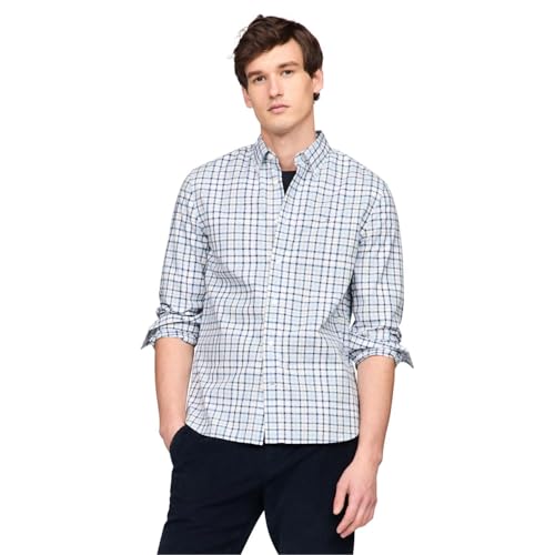 Tommy Hilfiger Long Sleeve Poplin Regular Fit, Men's Button Down Shirts, Also Available in Big and Tall