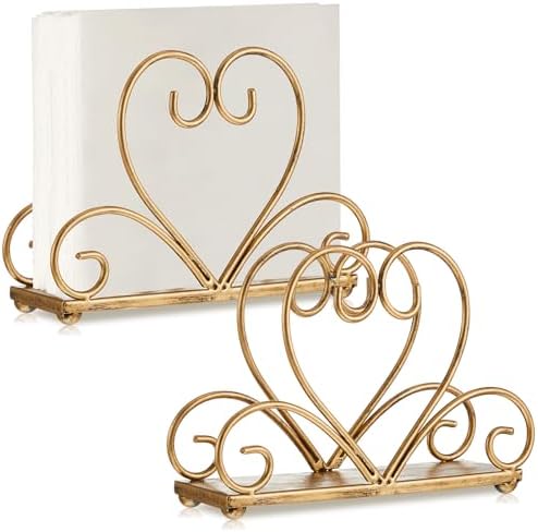 Amazon.com: Uiifan 2 Pcs Metal Brass Napkin Holder Iron Rustic Vintage ...